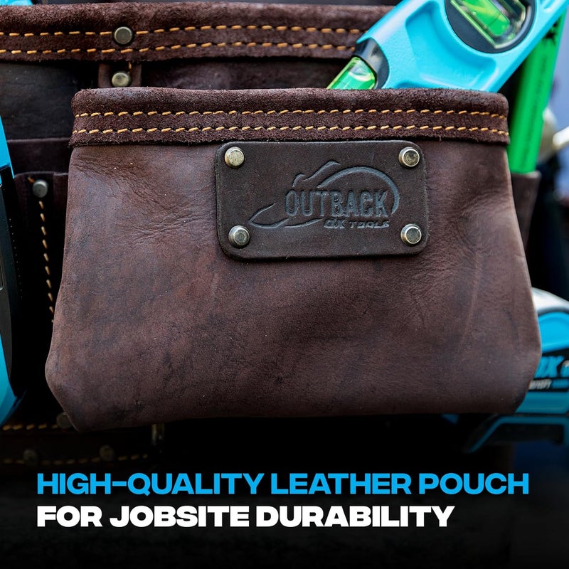 Ox Pro Full Grain Leather Tool Pouches - Made with Double Stitching and Rivet Reinforced Pockets - Image 3
